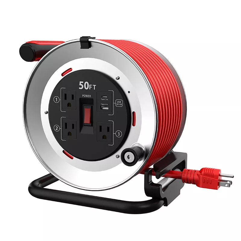 3 Outlets Usb4a သတ္တုကြိုး 50 ပေ