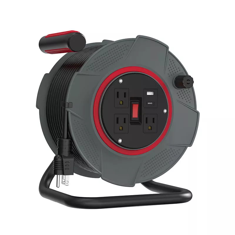 80ft Usb ပလပ်စတစ်ကြိုး ကြိုးဝိုင်း ၃ ပေါက်