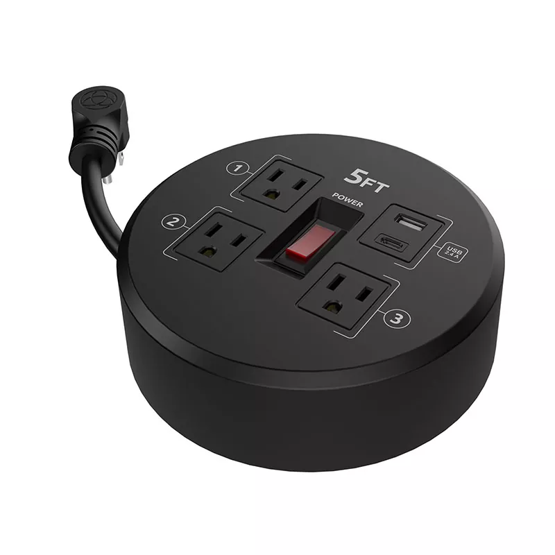 Mini 3 ပလပ်ပေါက် Usb2.4a ပလပ်စတစ်ကြိုး ရစ်ပတ်